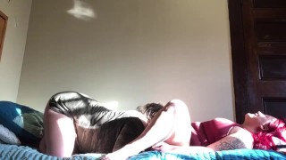 Lesbian Dorm Sex Tripping Hitachi Ride