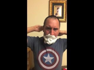 Self Gagged With Socks