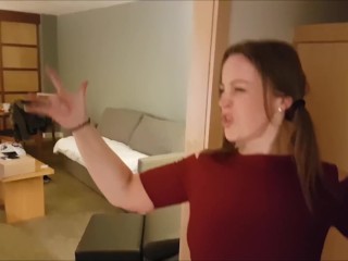 College Girl Loves Risky Hotel Hallway Fucking_Christmas Special