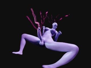 Futa Liara urethra insertion 4K VR [Animation by Likkezg]