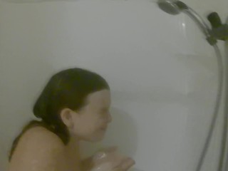 Velvet Showers Again! - No Sex_Young Redhead Woman inthe Shower