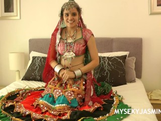 Charming girl jasmine in gujarati garba dress...