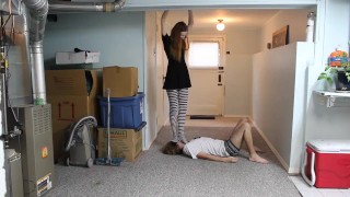 Black (& White) & Blue All Over | Ballbusting & Trampling
