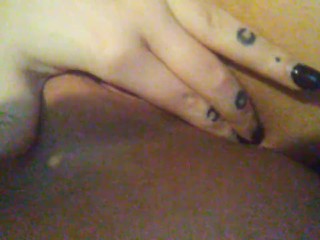 Teasing my clit andhaving a_little fun with my fingers