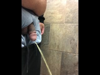 Lil Pee And Cum At Work