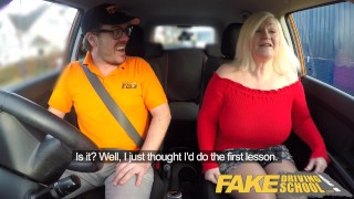 Busty Mature MILF Sucks And Fucks Lucky Instructor At A Phony Driving School