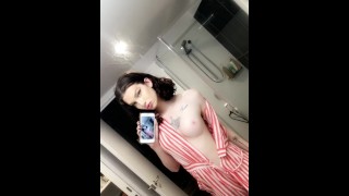 Candy Stripe Bathroom Boob Jolene Dawson Snapchat