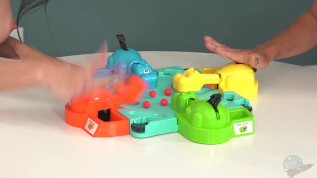 Topless Girls Play: Hungry Hungry Hippos! - April O