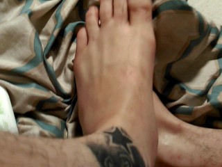 "Lotion On My Feet And Stroking" Foot_Worship