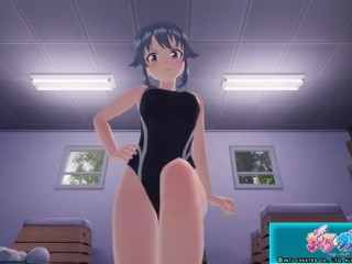 Gal*Gun 2 Teacher Footjob & Ballbusting