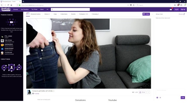 Twitch Live Stream Porn - Gamer Girl Forgets to Turn off the Stream after Playing Fortnite -  Pornhub.com