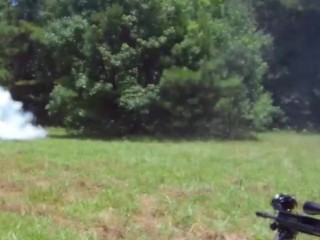 Red White and Blue Fireworks - Blowing StuffUp - Slow Mo Tannerite