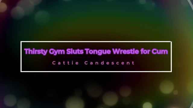 Thirsty Gym Sluts Tongue Wrestle for Load POV Double BJ Messy Cum Swapping - Cattie Candescent