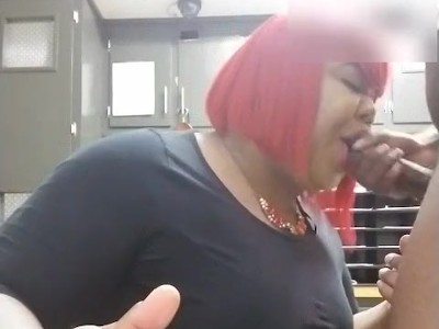 400px x 300px - BBW TS Monae getting Fucked behind the Counter by Front Desk ...