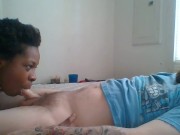 Ebony Queen Deep throats till throat pie