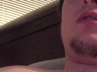 Milking My Cock into Glass and Drinking!(Camboy Cumslut Mouth_Close Up)