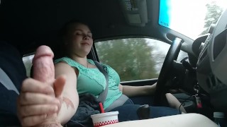 On The Way Home He Is Milking His Cock