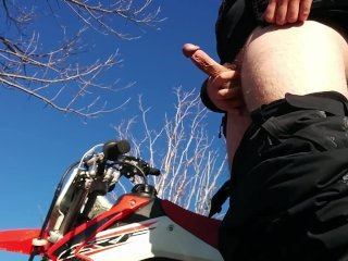 Masturbating Outdoors On Dirt Bike Ride In The Middle Of No Where