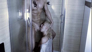 Rough Facefuck In The Shower With A Mean Guy With Tattooed Muscle