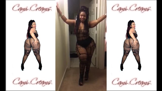 BBW Ebony Fat Ass Clapping Twerking Bend over Black Fishnet - Cami Creams -  Pornhub.com