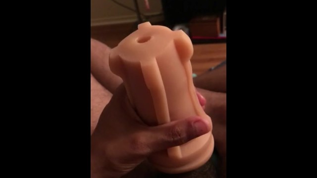 Jerking off with my male sex toy