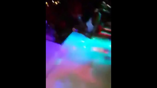 Lesbian orgy at strip club