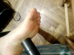 Vacuuming my sexy feet.