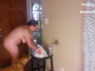 Hailey Please Drops Her Towel for_the Chinese Food DeliveryGuy!