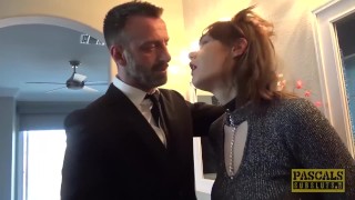 Stunning English Whore Rammed In Pussy And Mouth