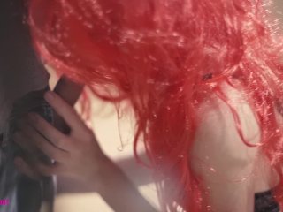 Incredible Sensual Blowjob From Amazing Redhead Dolly, Quickie Doggy Style