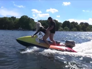 Wow! Public Sex on Water Scooter Cum inMouth