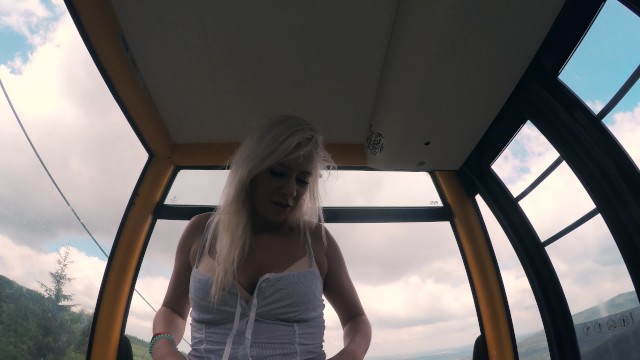 4K Public BJ and Anal Creampie in Ski Lift and lot of fuck in mountain hike 30