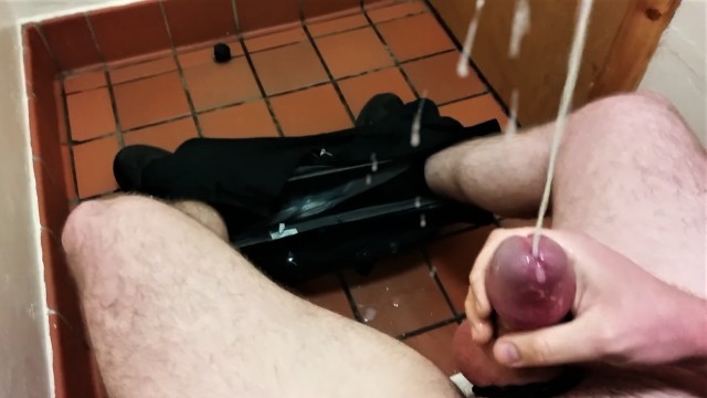 gay men cumming in public bathroom