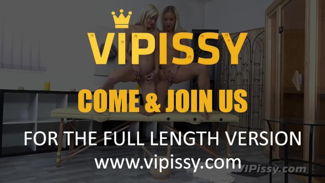 Vipissy - Lesbian piss play with gorgeous blondes in the sauna - Cayla Lyons