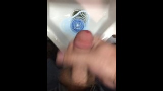 Masturbate Urinal In A Truck Stop