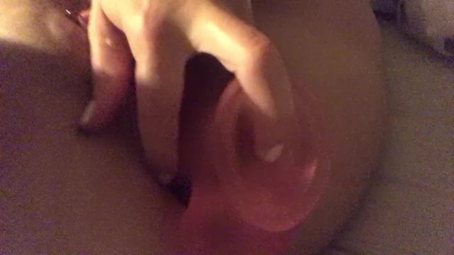 Pink dildo in butthole 17
