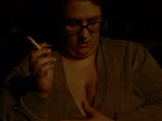 Blue Haired Bbw Smoking