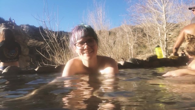 heidiv nude at the hot springs, public teasing - Heidiv