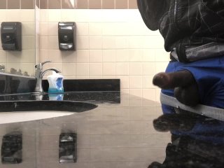 Bbc Jerkoff Cumshot In Public Bathroom