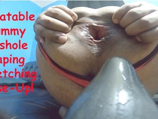Inflatable Cummy Asshole Gaping Stretching Close-Up!