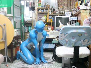 Digitmon Veemon Boy / Body Paint / 19 Years Old Extreme Fetish Cosplay #1