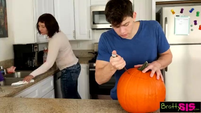 She caught her stepbrother fucking a pumpkin 14