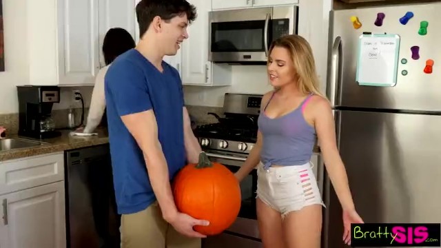 She caught her stepbrother fucking a pumpkin 14