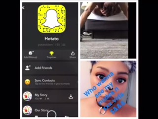New Snapchat thot gagging.Follow potatokittin