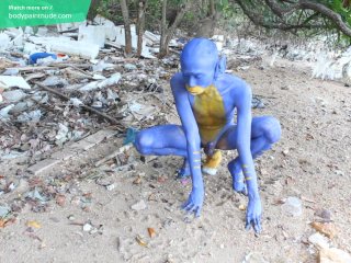 I Transformed Myself Into An Blue Alien… / Bodypaint / Naked Body Art #1