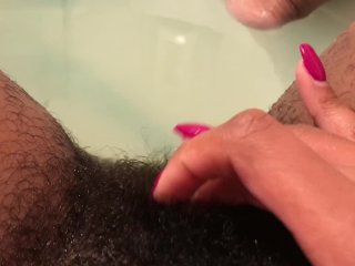Masturbating My Hairy Pussy_in the Tub.JUICY