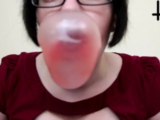 Bubble Gum Babe Blows Big Bubbles