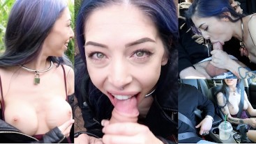 Pumpkin Facial Porn - Public Pumpkin Patch Flashing and Car Blowjob