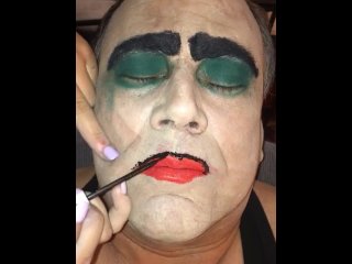 Slave Terry Gets His Makeup Done By Commander