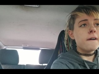 In_public with vibrator and having an orgasm while_driving